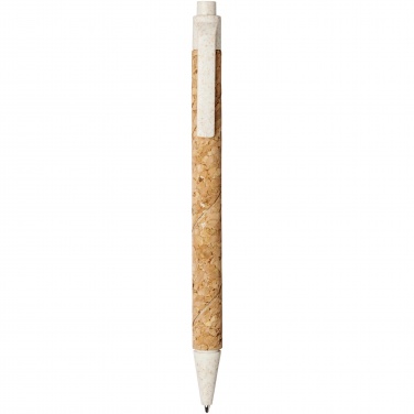 Logo trade promotional gifts image of: Midar cork and wheat straw ballpoint pen