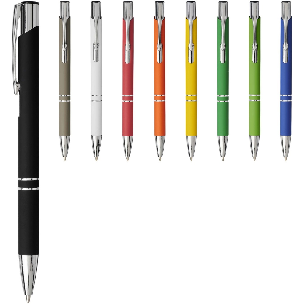 Logo trade corporate gifts picture of: Moneta soft touch ballpoint pen