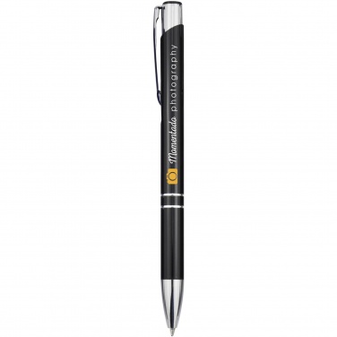 Logo trade corporate gifts picture of: Moneta aluminium click ballpoint pen