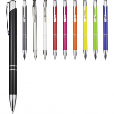 Logo trade business gifts image of: Moneta aluminium click ballpoint pen