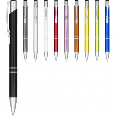 Logo trade promotional gifts image of: Moneta anodized aluminium click ballpoint pen