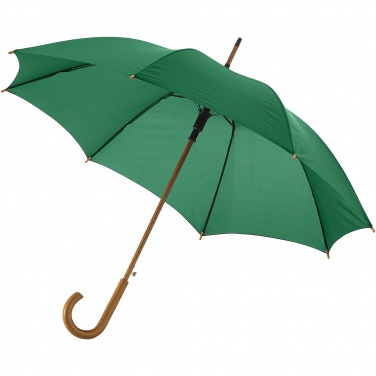 Logo trade promotional merchandise image of: Kyle 23" auto open umbrella wooden shaft and handle