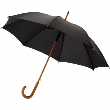 Logo trade promotional merchandise picture of: Kyle 23" auto open umbrella wooden shaft and handle