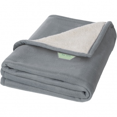 Logo trade promotional giveaway photo of: Springwood soft fleece and sherpa plaid blanket