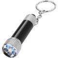 Draco LED keychain light, Solid black / Silver