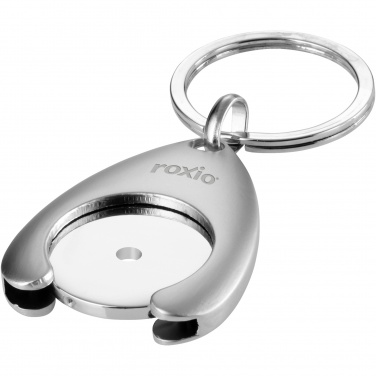 Logo trade promotional merchandise image of: Trolley coin holder keychain