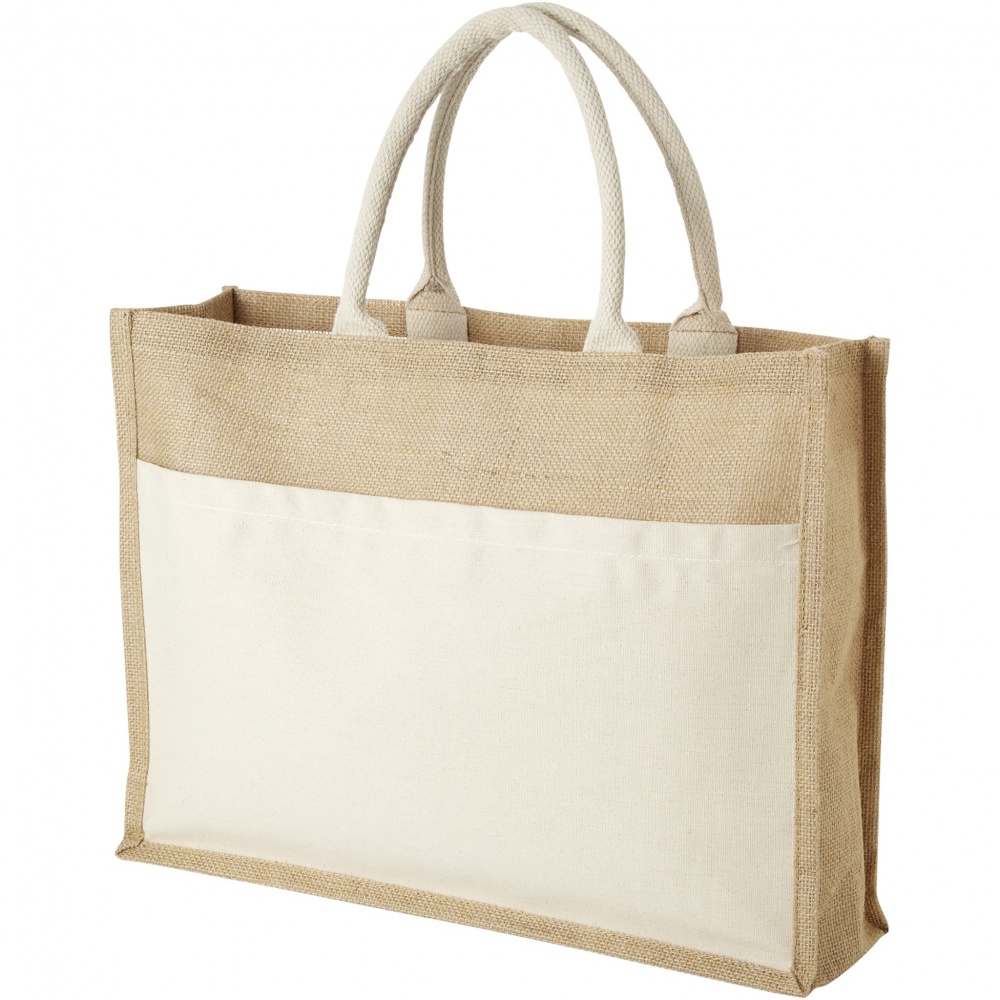 Logo trade promotional items picture of: Mumbay cotton pocket jute tote bag 18L