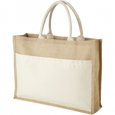 Logo trade promotional merchandise picture of: Mumbay cotton pocket jute tote bag 18L