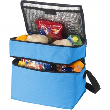 Logo trade promotional giveaways image of: Oslo 2-zippered compartments cooler bag 13L