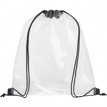 Logo trade promotional merchandise image of: Lancaster transparent drawstring bag 5L