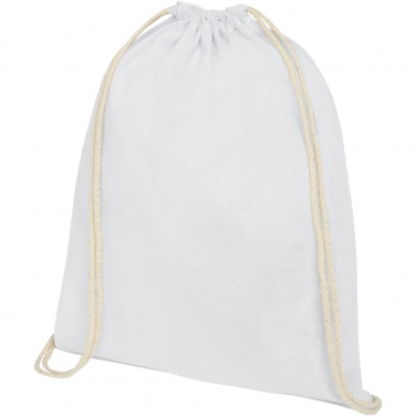 Logo trade promotional gifts image of: Oregon 100 g/m² cotton drawstring bag 5L