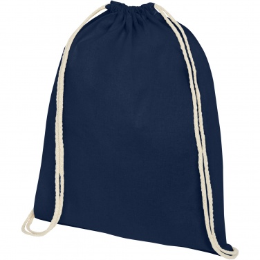 Logo trade promotional merchandise image of: Oregon 100 g/m² cotton drawstring bag 5L