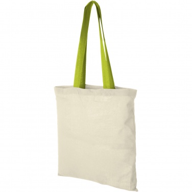 Logotrade business gift image of: Nevada 100 g/m² cotton tote bag coloured handles 7L