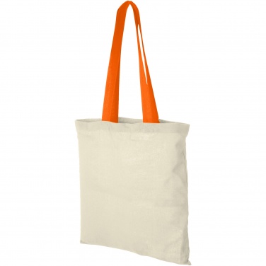 Logo trade promotional giveaways image of: Nevada 100 g/m² cotton tote bag coloured handles 7L