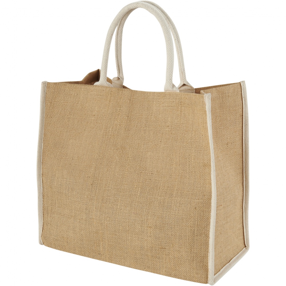 Logotrade corporate gifts photo of: Harry coloured edge jute tote bag 25L