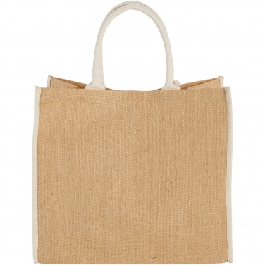 Logo trade promotional item photo of: Harry coloured edge jute tote bag 25L