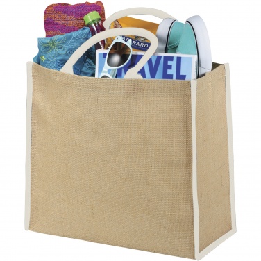 Logotrade promotional gift picture of: Harry coloured edge jute tote bag 25L