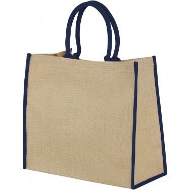 Logotrade promotional merchandise image of: Harry coloured edge jute tote bag 25L