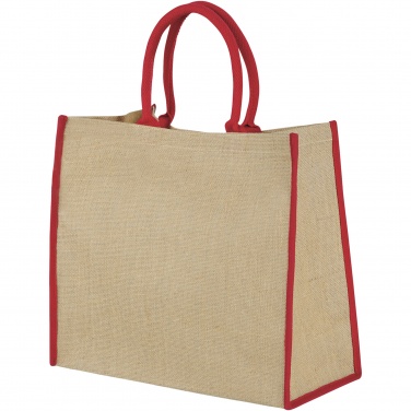 Logotrade business gifts photo of: Harry coloured edge jute tote bag 25L