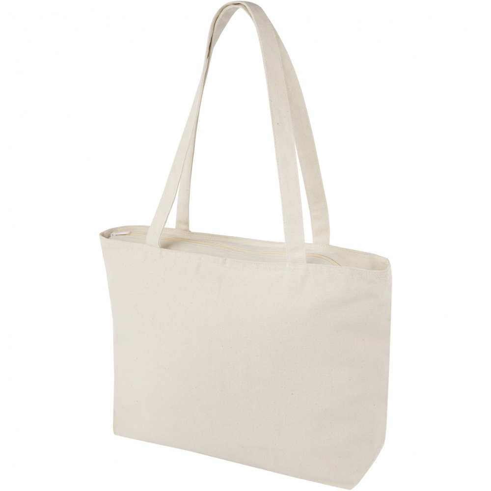 Logotrade promotional product image of: Ningbo 320 g/m² zippered cotton tote bag 15L