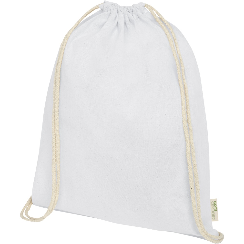 Logo trade promotional giveaways image of: Orissa 100 g/m² organic cotton drawstring bag 5L