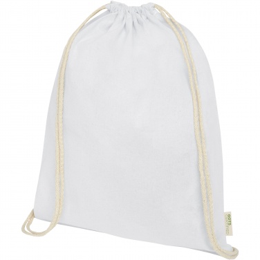 Logotrade corporate gift image of: Orissa 100 g/m² organic cotton drawstring bag 5L