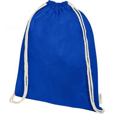 Logotrade promotional product picture of: Orissa 100 g/m² organic cotton drawstring bag 5L