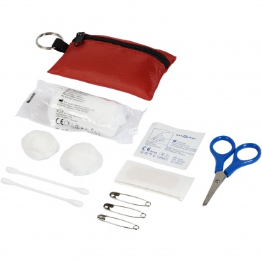 Logo trade promotional merchandise photo of: Valdemar 16-piece first aid keyring pouch