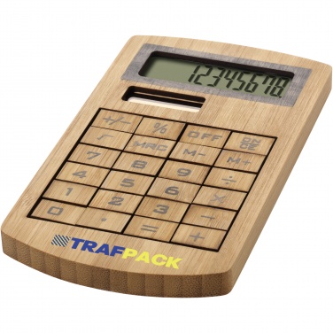 Logo trade corporate gifts image of: Eugene calculator made of bamboo