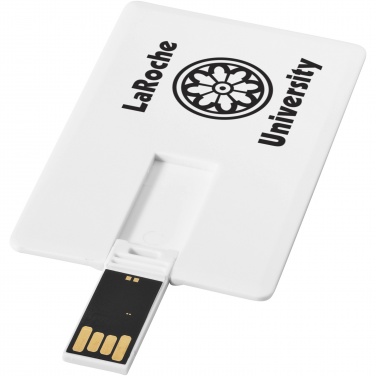 Logo trade corporate gifts image of: Slim card-shaped 4GB USB flash drive