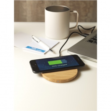 Logotrade promotional gift image of: Essence 5W bamboo wireless charging pad