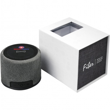 Logo trade promotional gifts image of: Fiber 3W wireless charging Bluetooth® speaker