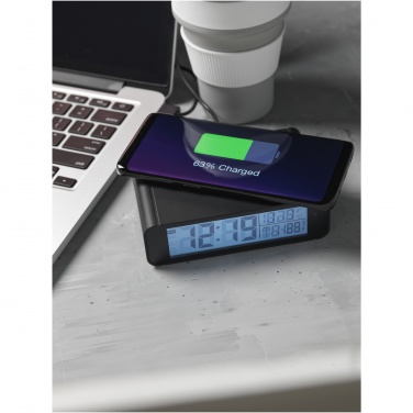 Logotrade promotional item picture of: Seconds 5W wireless charging clock