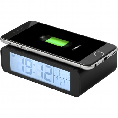 Logo trade business gift photo of: Seconds 5W wireless charging clock