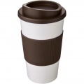 Americano® 350 ml insulated tumbler with grip, White / Brown