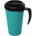 Americano® Grande 350 ml insulated mug, Aqua blue / Solid black