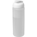 Baseline® Plus 750 ml flip lid sport bottle, Transparent / White