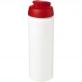 Baseline® Plus grip 750 ml flip lid sport bottle, White / Red