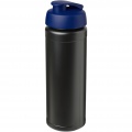 Baseline® Plus grip 750 ml flip lid sport bottle, Solid black / Blue