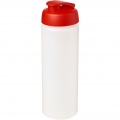 Baseline® Plus grip 750 ml flip lid sport bottle, Transparent / Red