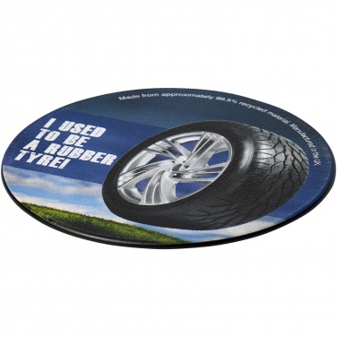 Logo trade business gift photo of: Brite-Mat® round coaster with tyre material