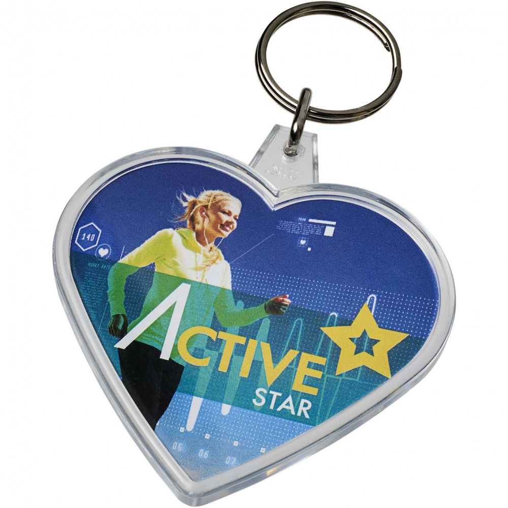 Logotrade promotional product image of: Combo heart-shaped keychain