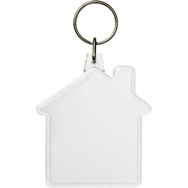 Logo trade promotional merchandise image of: Combo house-shaped keychain