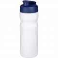 Baseline® Plus 650 ml flip lid sport bottle, White / Blue