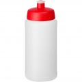 Baseline® Plus 500 ml bottle with sports lid, Transparent / Red