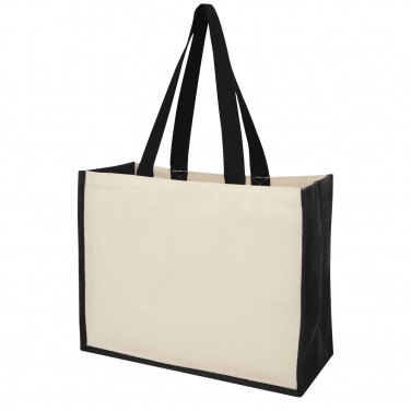 Logo trade promotional merchandise photo of: Varai 320 g/m² canvas and jute shopping tote bag 23L