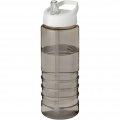 H2O Active® Treble 750 ml spout lid sport bottle, Charcoal / White