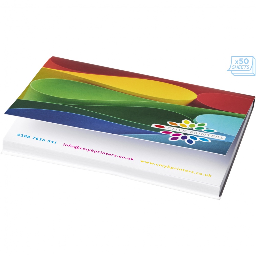 Logo trade business gifts image of: Sticky-Mate® A7 soft cover sticky notes 100x75mm