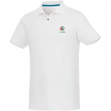 Logo trade business gifts image of: Beryl short sleeve men's organic recycled polo