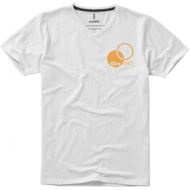 Logo trade promotional merchandise picture of: Kawartha short sleeve men's organic V-neck t-shirt